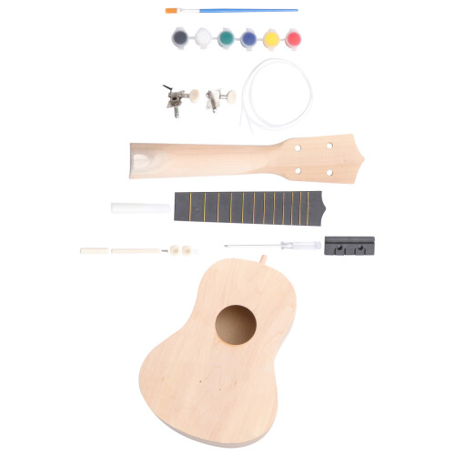 1Ensemble Kit Ukulélé DIY Débutant, Bois Léger Pour Enfants Créatifs