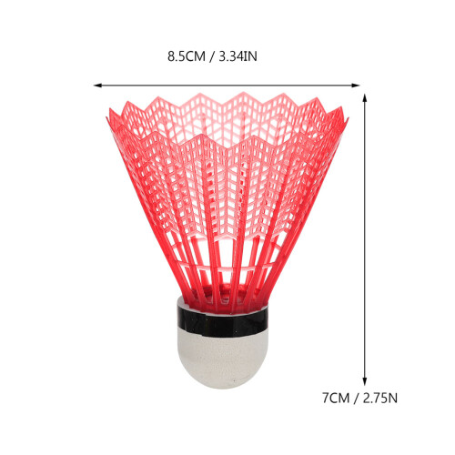 12 Plastic Badminton Shuttlecocks In Gekke Kleuren 1
