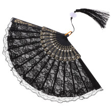-Handfächer Klappfächer Mit Quaste Chinesisch Vintage-