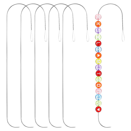 6Pcs Bead Spinners Clip Shape Needles For Stringing Small Beads 1
