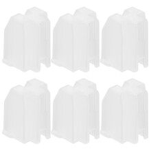 6Pcs White Stylus Covers for Turntable Needle Durable Plastic Guards