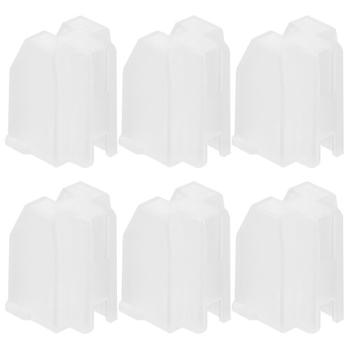 6Pcs White Stylus Covers for Turntable Needle Durable Plastic Guards