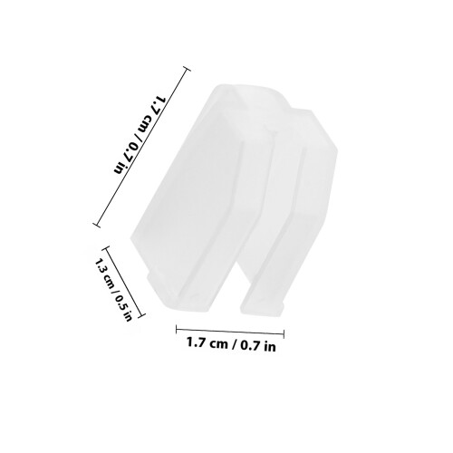 6Pcs White Stylus Covers for Turntable Needle Durable Plastic Guards 1