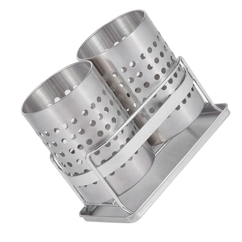 1Set Silberner Utensilienhalter Für Und Besteck