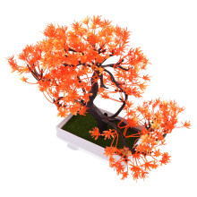 2Stk Künstliche Bonsai- Für Büro-Und Wohnraumdekoration Orange