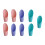 9Pcs Plastic Bonsai Soil Scoops Assorted Colors Garden Potting Tools 1