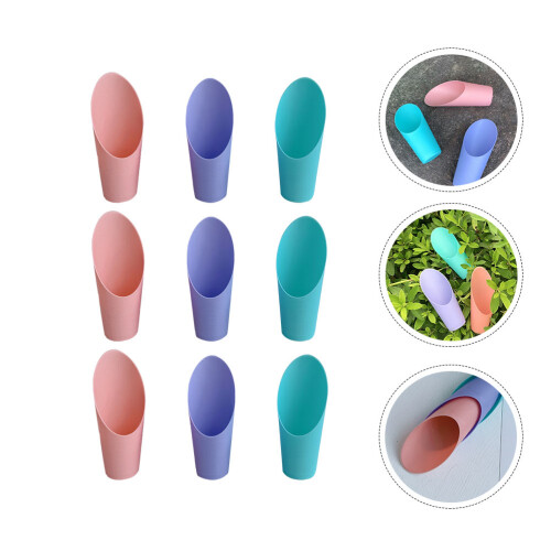 9Pcs Plastic Bonsai Soil Scoops Assorted Colors Garden Potting Tools 2