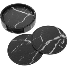 5 Sets PU- Untersetzer Mit Halter Für Tassen Und Becher