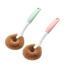2Stk Spülbürste Mit Langem Griff Für Geschirr Kochtöpfe Grün Pink