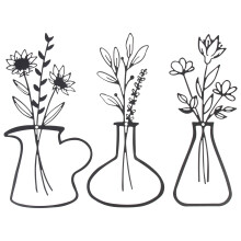 3Stk Blumenvasen-Design Wandanhänger Aus Für Außenbereich
