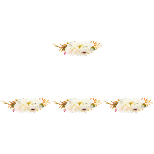 4Stk Blumenmuster Haarkamm Braut Kopfschmuck 2