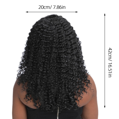 1St Mittellange Bouffant-Perücke Afro Lockig 1