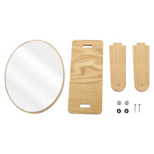 Tabletop Holzspiegel Drehbarer Schminkspiegel Für Frisiertisch