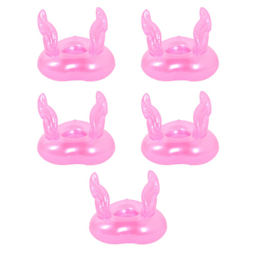 5St Inflatable Engel Form Getränk Cup Halter Sommer Pool