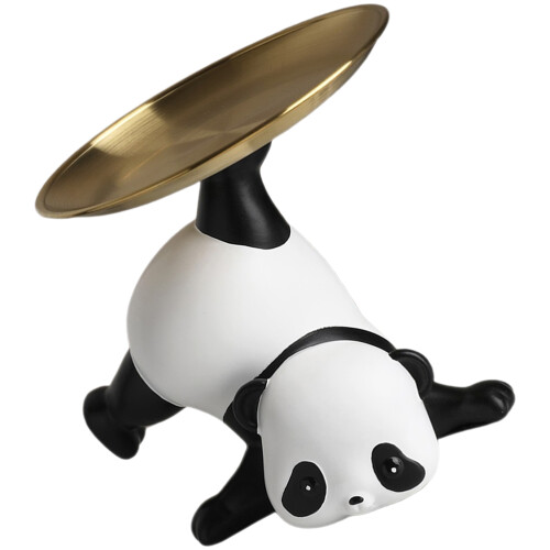 2Stk Eingangsschlüssel Aufbewahrungstablett Mit Panda Figur 2