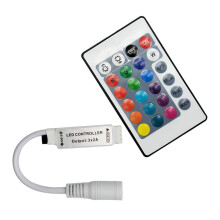 2Stk./Set 12-24V LED RGB DC IR 24-Tasten Mini Lichtleiste Controller
