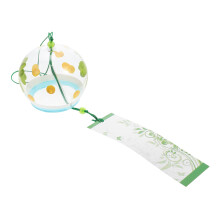 2Stk Japanische Windspiele Glas Grün Elegante Garten- Und Balkon-Deko