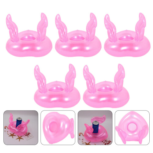 5St Inflatable Engel Form Getränk Cup Halter Sommer Pool 2