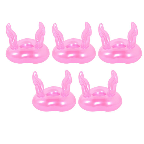 5St Inflatable Engel Form Getränk Cup Halter Sommer Pool 1