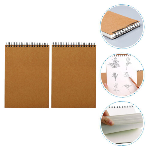 2Stk. Spiralblock A5 Notizbuch Journal Zeichenblock 2