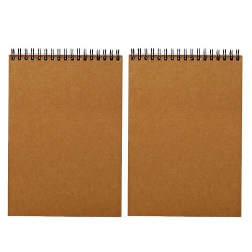 2Stk. Spiralblock A5 Notizbuch Journal Zeichenblock 1
