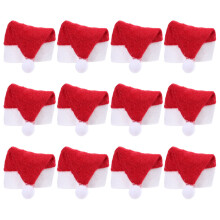 60 Mini Weihnachtshüte Für Lutscher Süßigkeiten Weinflaschen