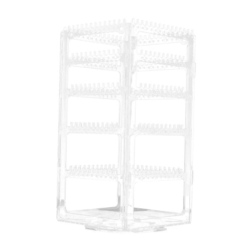 1X Draaibare Sieraden Organizer Transparant ABS Oorbel Display Stand 2