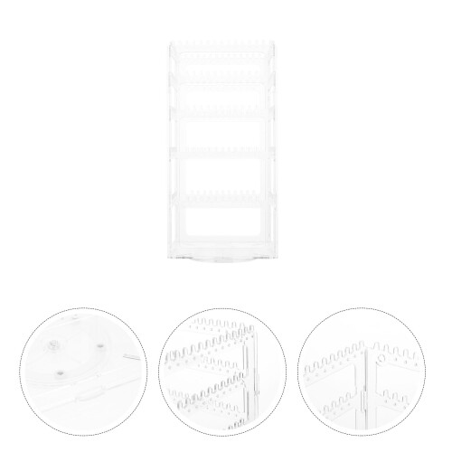 1X Draaibare Sieraden Organizer Transparant ABS Oorbel Display Stand 1