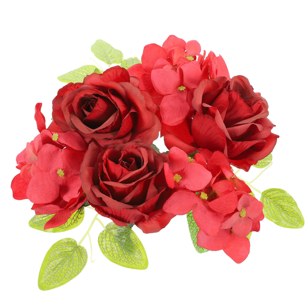 Candle Ring Simulation Rose Hydrangea