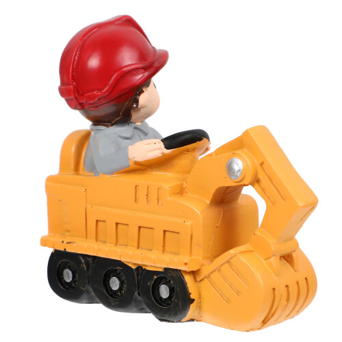 1 Stuk Excavator Ornament Desktop Bulldozer Hars