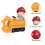 1 Stuk Excavator Ornament Desktop Bulldozer Hars 7