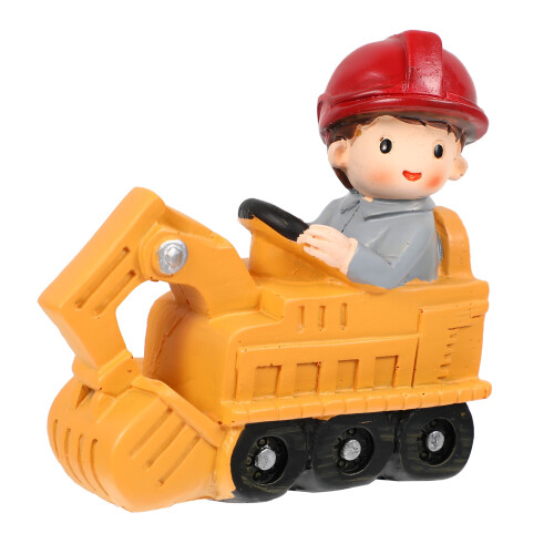 1 Stuk Excavator Ornament Desktop Bulldozer Hars 2