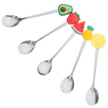 5Stk Löffel Mit Fruchtform Aufsatz Für Dessert Und Kuchen