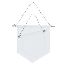 2Stück Abzeichen Brosche Für Fahnen Pennant Banner Hängende Weiß