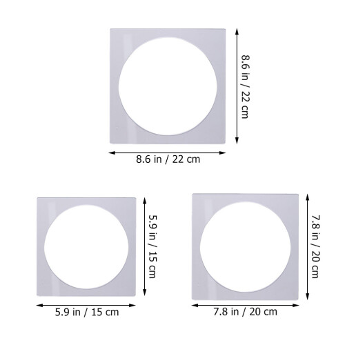 3Stk Layer Cake Form Quadratisch Kuchenteller 2