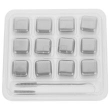1 Set Whiskey Stones Uit Roestvrij Staal Met Pincet