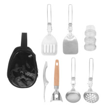 1 Set Tragbares Campingküchen-Set Mit Faltbarem Spork