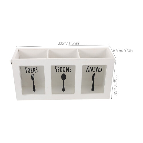 Gabel, Messer, Löffel Halter Holzorganizer Mit 3 Fächern 2