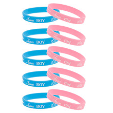 10St. Silikon Armbänder Für Oder Geschlechtsenthüllung