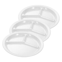 3Stk Kunststoff Servierplatten Mit Fächern Für Chips