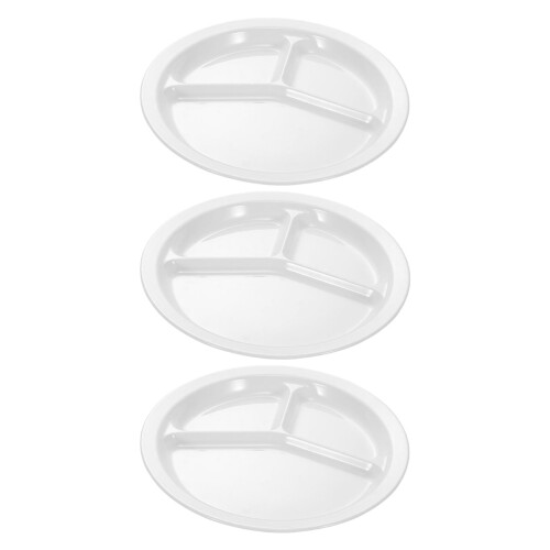 3Stk Kunststoff Servierplatten Mit Fächern Für Chips 2