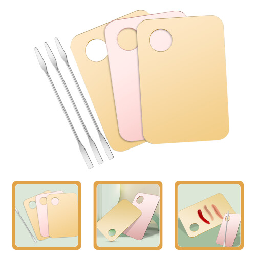 3 Sets Make-up-Paletten Nailart Mit Spateln 2