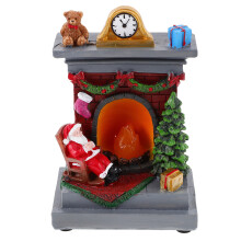 5Stk Harz Santa Leuchtende Tischdekoration Kaminlampe Weihnachtsdeko