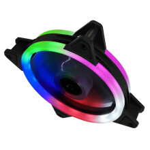 1St 12Cm Leiser PC-Lüfter Mit LED Doppelapertur RGB Für Gehäuse