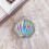 Folding Doppelseitiger Shellform Spiegel Aus PU Leder Mit Hologramm 4