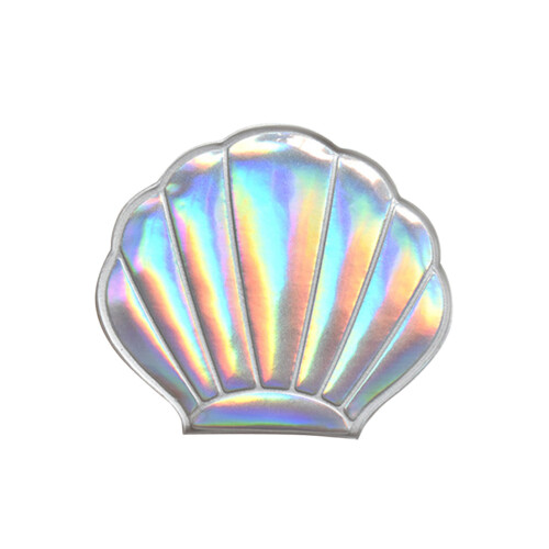 Folding Doppelseitiger Shellform Spiegel Aus PU Leder Mit Hologramm 2