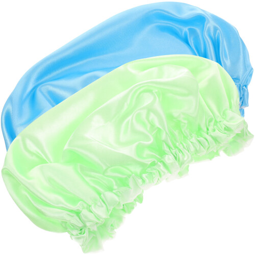 6 Satin Badehauben Für Schlaf Und
