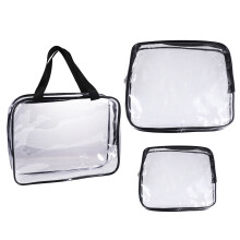 3Stk Wasserdichte Make-up-taschen Transparente Kosmetik-aufbewahrung