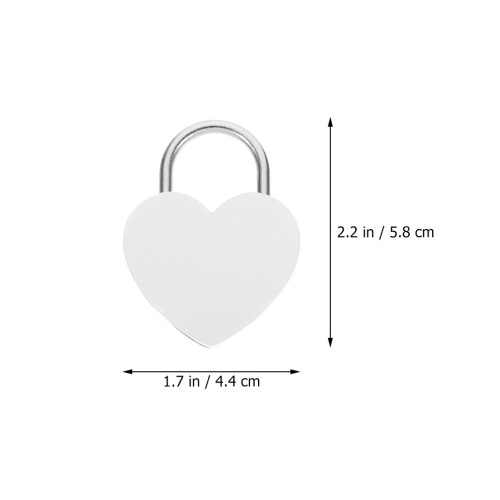 2 Sets Vorhängeschlösser Herzform Gepäckschloss 1