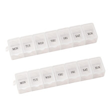 2Stk Wöchentlicher Pillenhalter Mit 7 Fächern Für Vitamin Und
